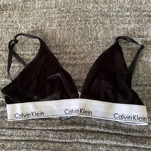 Calvin Klein velvet bralette